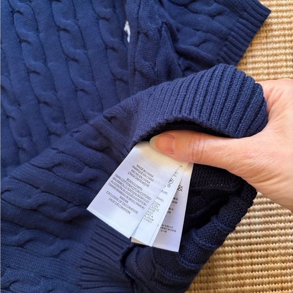 $168 Polo Ralph Lauren cable knit cotton sweater top - Picture 5 of 6